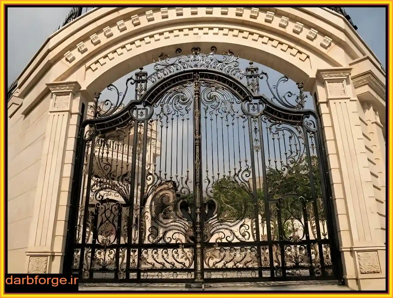 درب باغ ویلایی فرفورژه درب باغ ویلایی فرفورژه