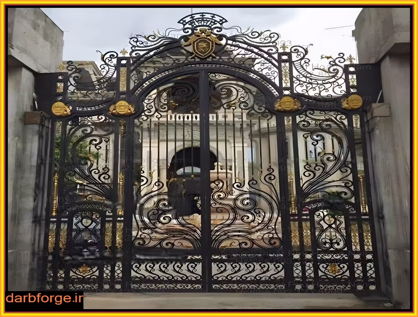 درب ویلایی فرفورژه اشرافی مدل الیزه درب ویلایی فرفورژه اشرافی مدل الیزه