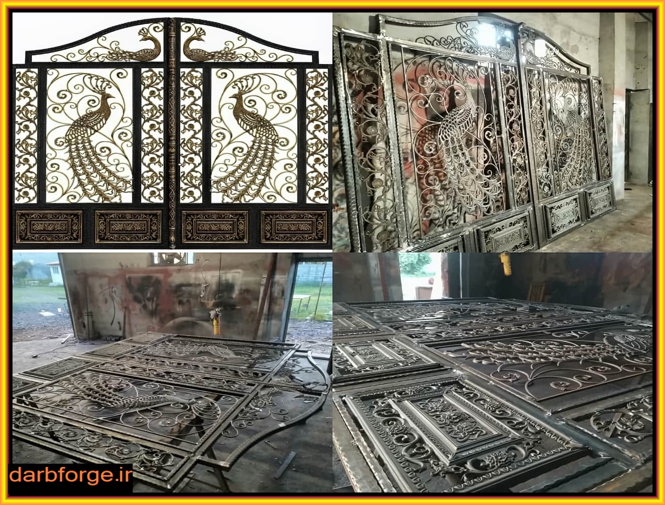 درب حیاط ویلایی سه لنگه