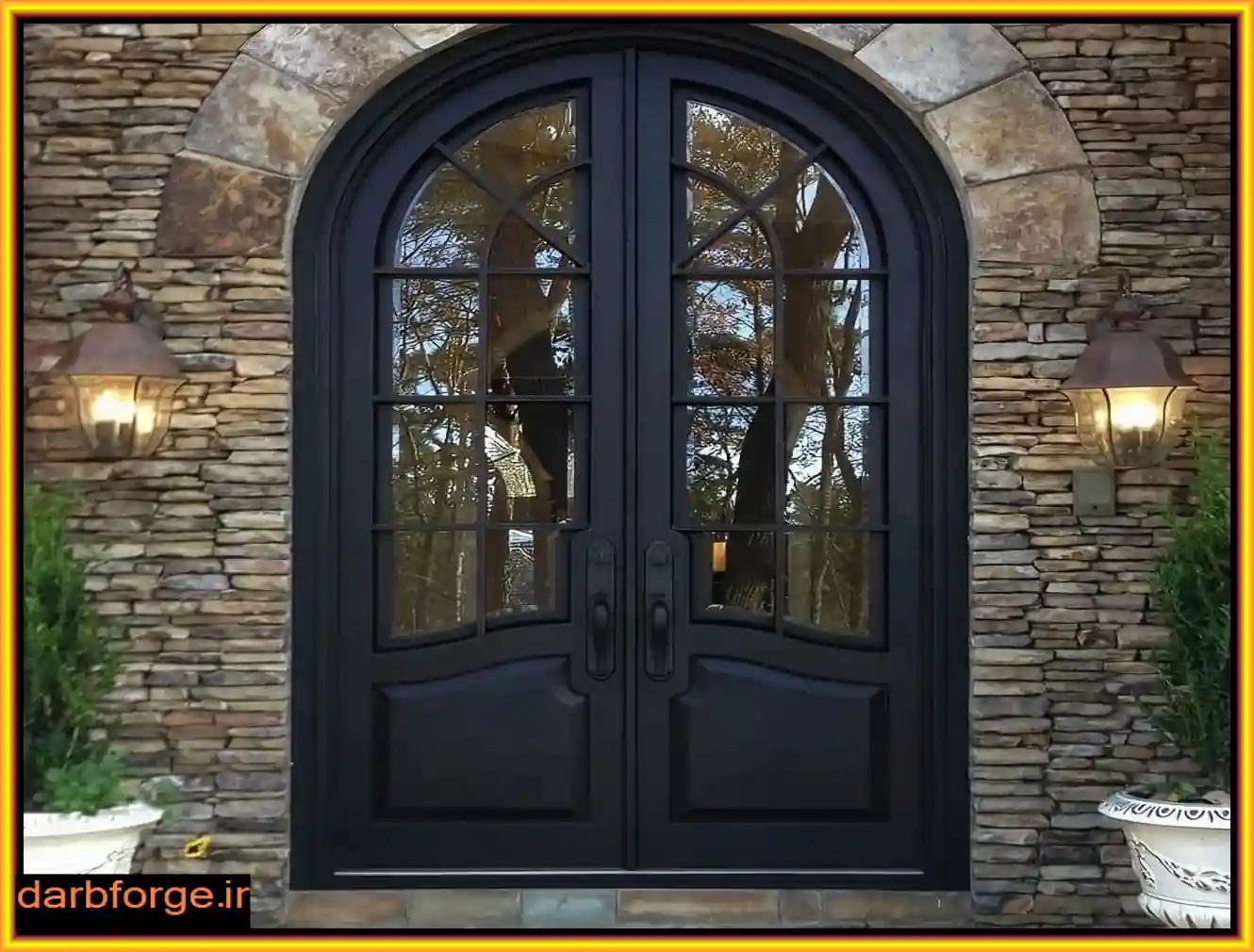 درب لابی فرفورژه مدل ساده درب لابی فرفورژه مدل ساده