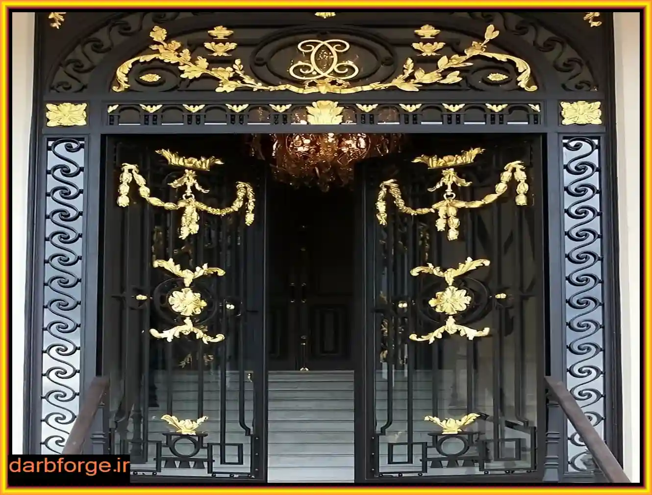 درب لابی فرفورژه مدل مدرن درب لابی فرفورژه مدل مدرن