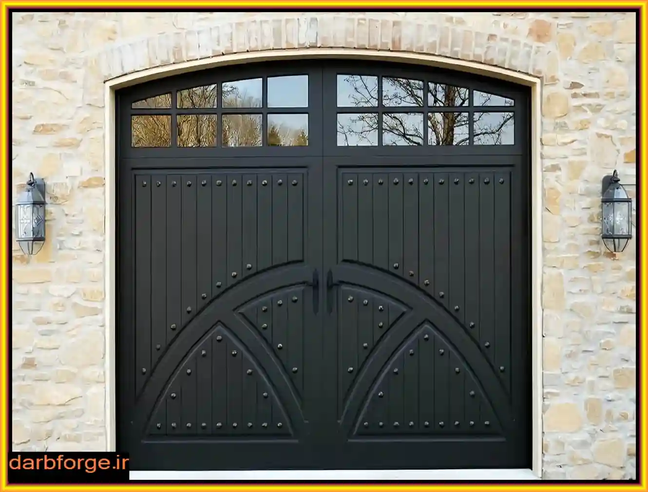 درب فلزی لوکس پارکینگ خانه مدل دولنگه درب فلزی لوکس پارکینگ خانه مدل دولنگه