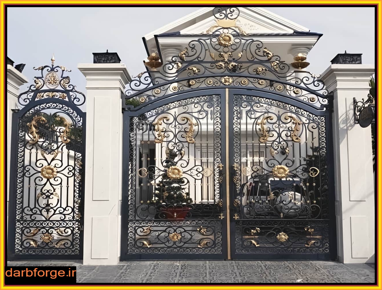 قیمت درب فرفورژه تک لنگه و دو لنگه پارکینگ