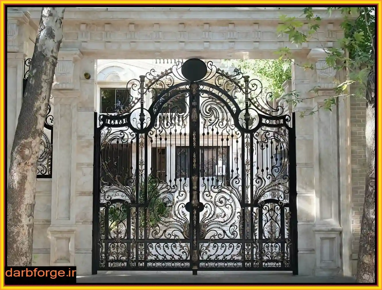 درب فرفورژه ورودی ساختمان درب فرفورژه ورودی ساختمان