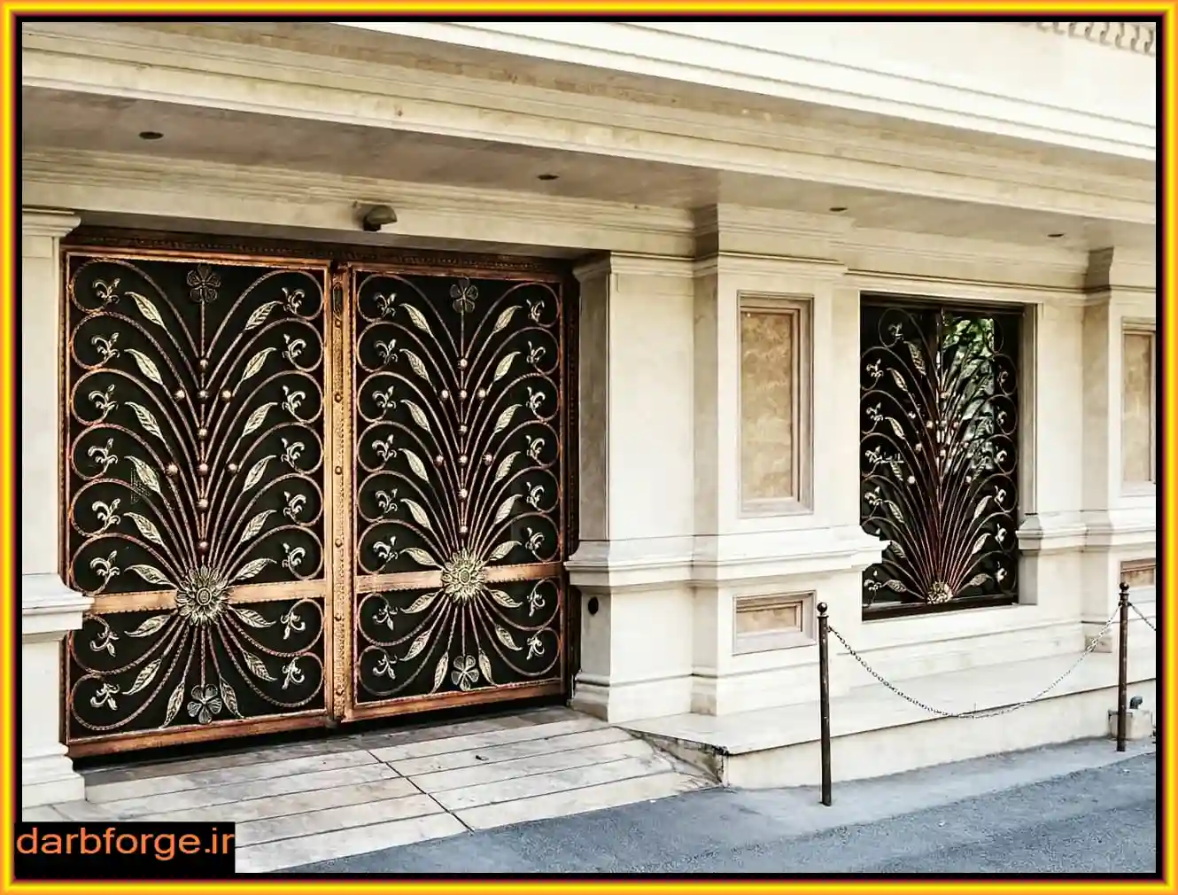 درب حیاط ویلایی ساده و شیک