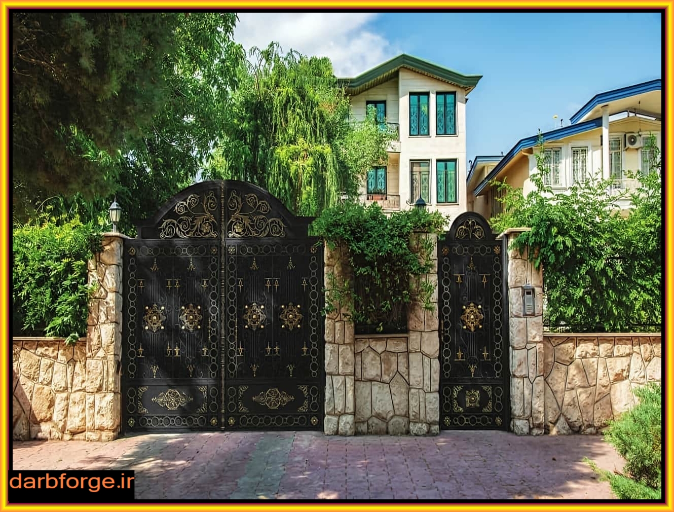 درب پارکینگ فلزی مدل دو لنگه