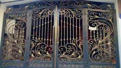 درب ورودی ساختمان آهنی ساده