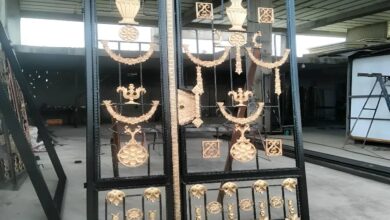 مدل های جدید درب حیاط تک لنگه فرفورژه