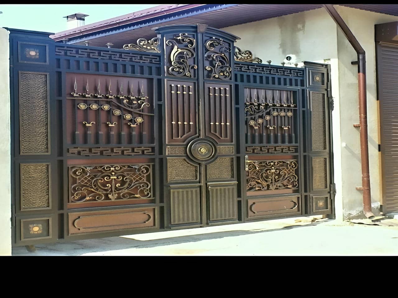 کارخانه درب حیاط فلزی | درب فرفورژه کارخانه درب حیاط فلزی