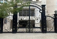درب حیاط طرح دار