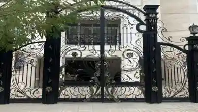 درب حیاط طرح دار