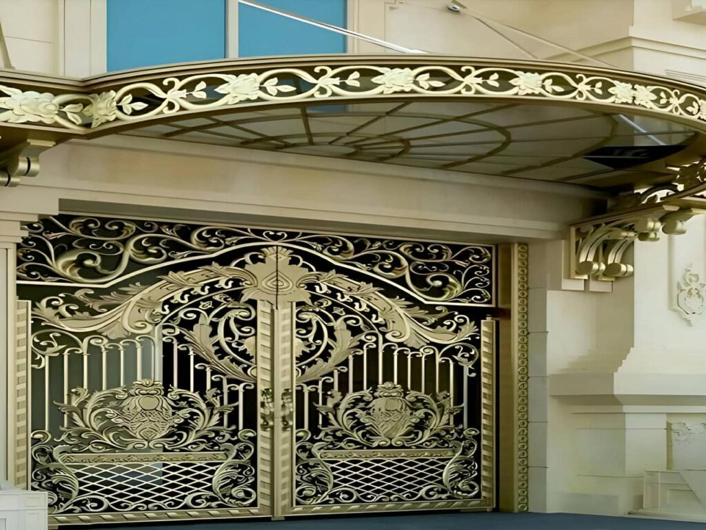 مدل درب حیاط ساده و شیک دو لنگه مدل درب حیاط ساده و شیک دو لنگه