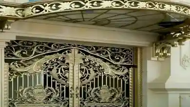 مدل درب حیاط ساده و شیک دو لنگه