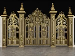 درب حیاط رنگی