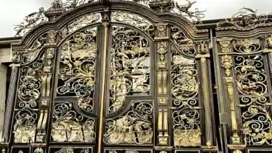 انواع درب فرفورژه فلزی حیاطی