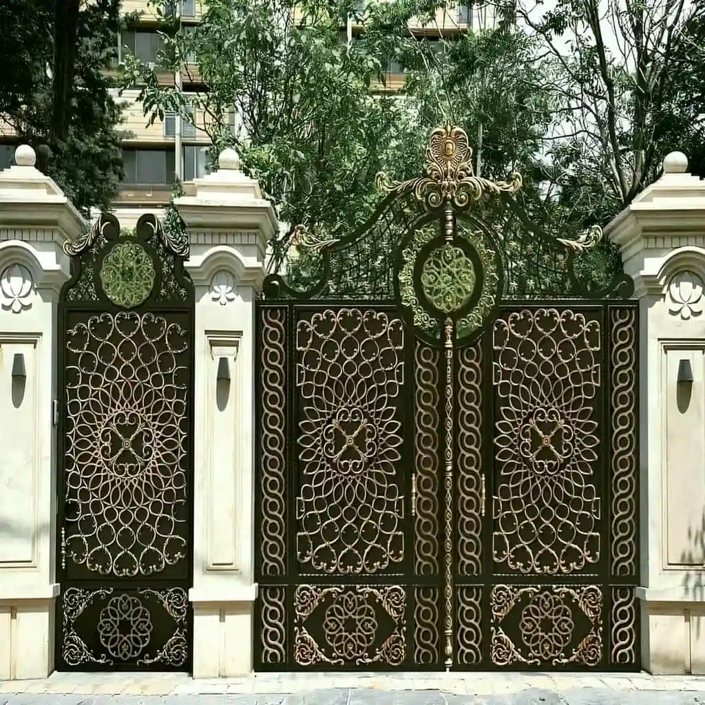 درب فرفورژه ورودی پارکینگ ساختمان برقی