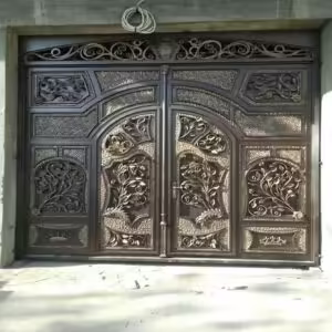درب فرفورژه ورودی پارکینگ ساختمان درب فرفورژه ورودی پارکینگ ساختمان