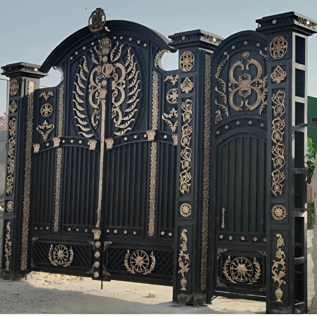 خرید درب حیاط فرفورژه ویلایی ضدزنگ در آبسرد