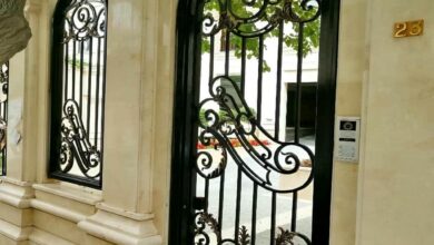 درب حیاط فرفورژه ویلایی در کردان