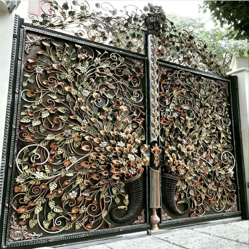 فروش درب حیاط فرفورژه ویلایی مدرن در بجنورد