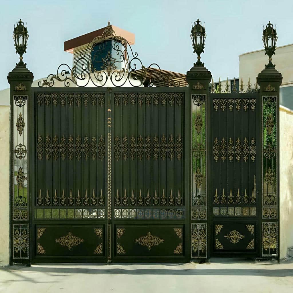 نصب درب فرفورژه ویلایی مدرن در بندر شیوء