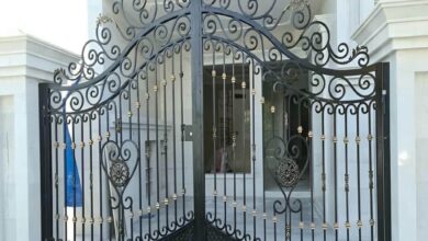 درب حیاط فرفورژه ویلایی در بندرعباس