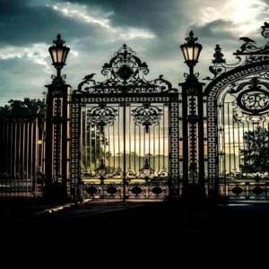 درب حیاط فرفورژه ویلایی در سربندر