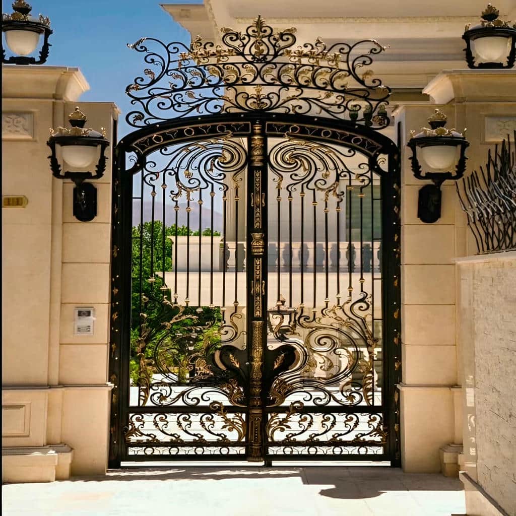 قیمت درب حیاط فرفورژه ویلایی مدرن در کردان
