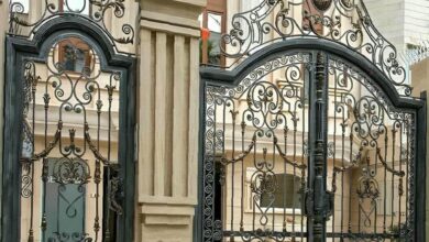 درب حیاط فرفورژه ویلایی در آبادان