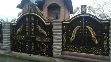 درب حیاط فرفورژه ویلایی در بیرجند