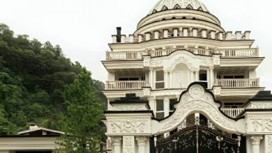 درب حیاط فرفورژه ویلایی در آمل