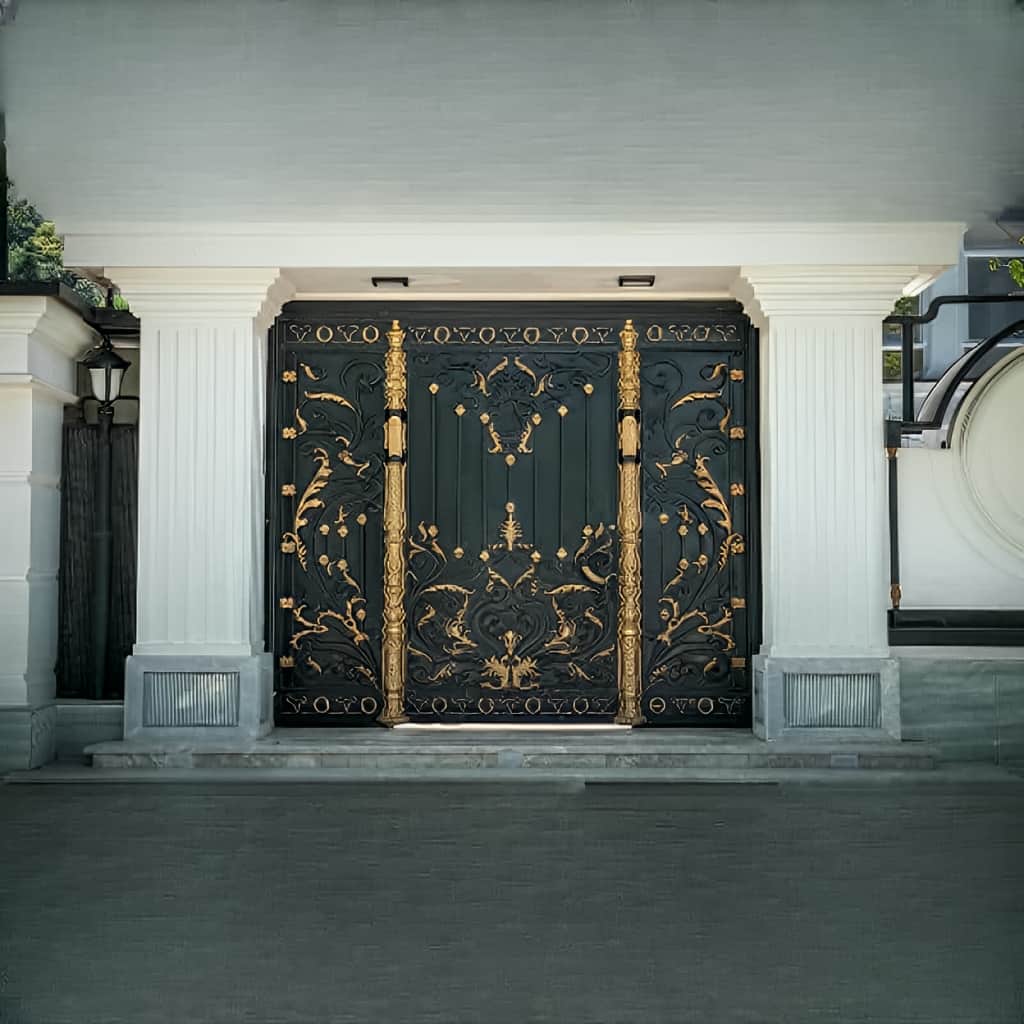 خرید درب حیاط فرفورژه ویلایی پارکینگ در طالقان