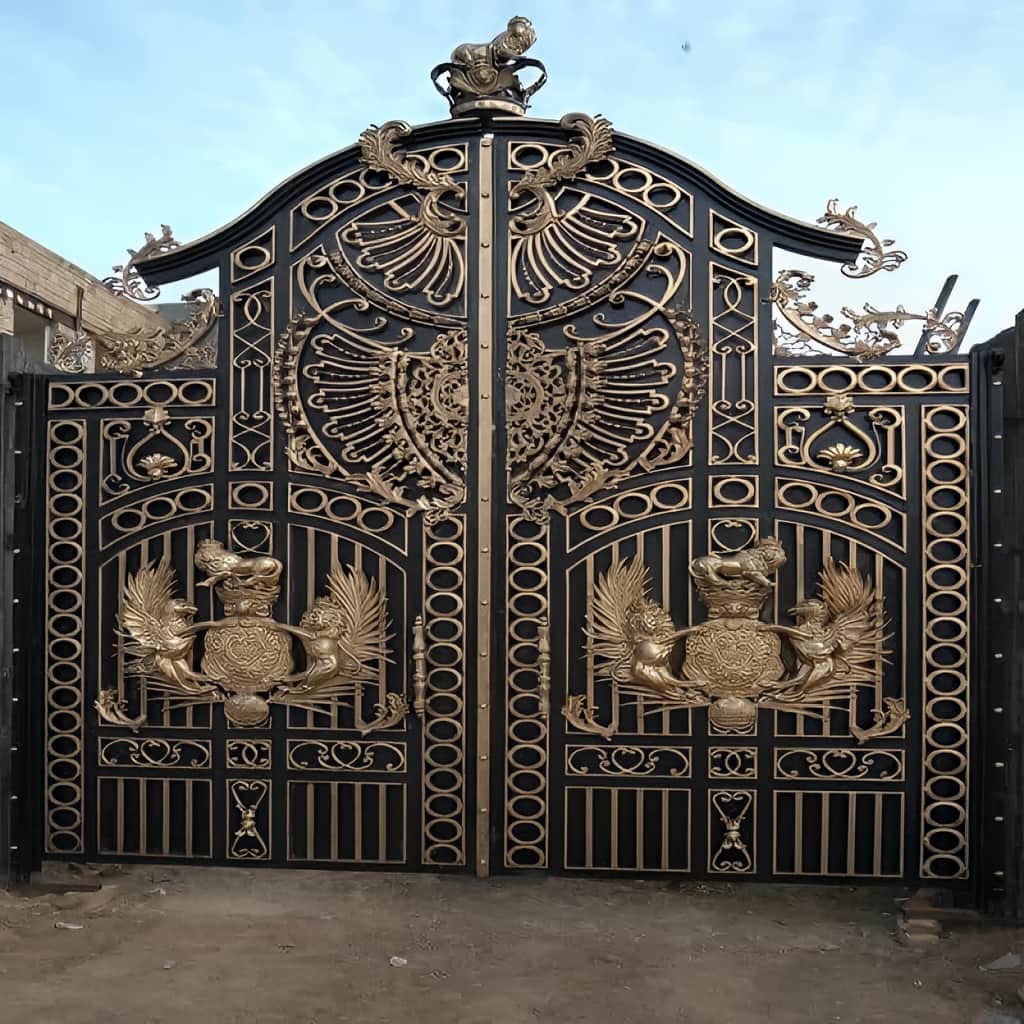 نصب درب فرفورژه پارکینگی در بندر نخل تقی