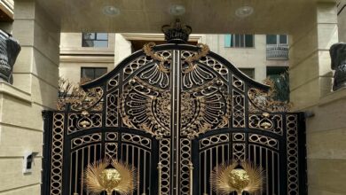 درب حیاط فرفورژه ویلایی در سوزا
