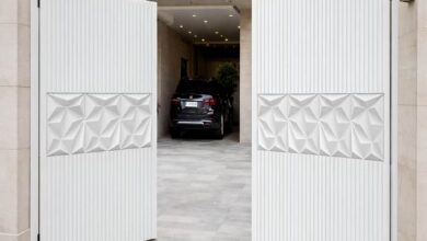 درب حیاط فرفورژه ویلایی در سمنان