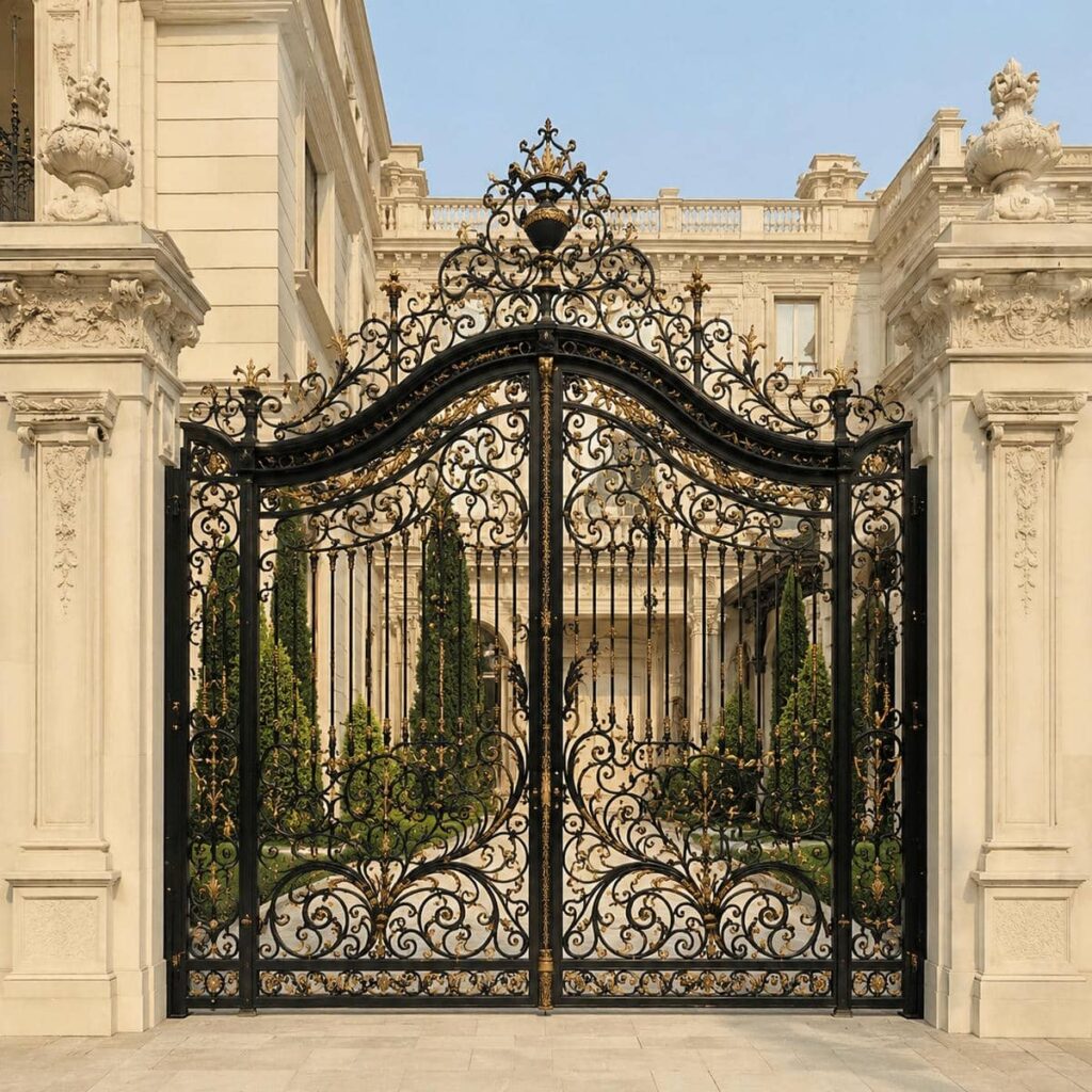 اجرای درب پارکینگ ساده پروفیلی برای نمای خلوت