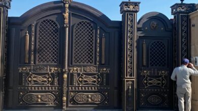 8 طرح درب ویلا مدرن نمای سنگی