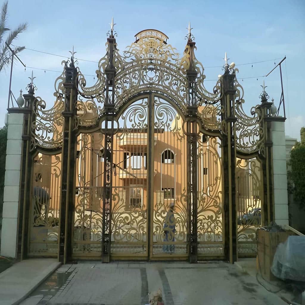 تولید درب کشویی ریل زمینی با ورق پوششی