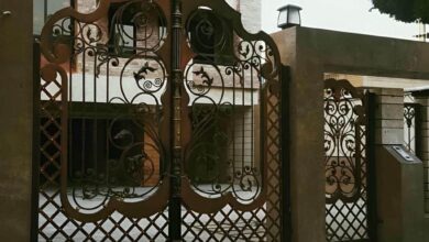 7 مدل درب پارکینگ دو لنگه عریض