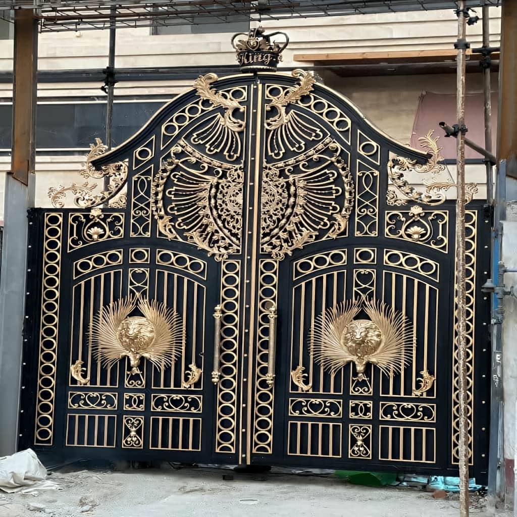 نصب درب پارکینگ ریلی ریل زمینی روی کف تراز