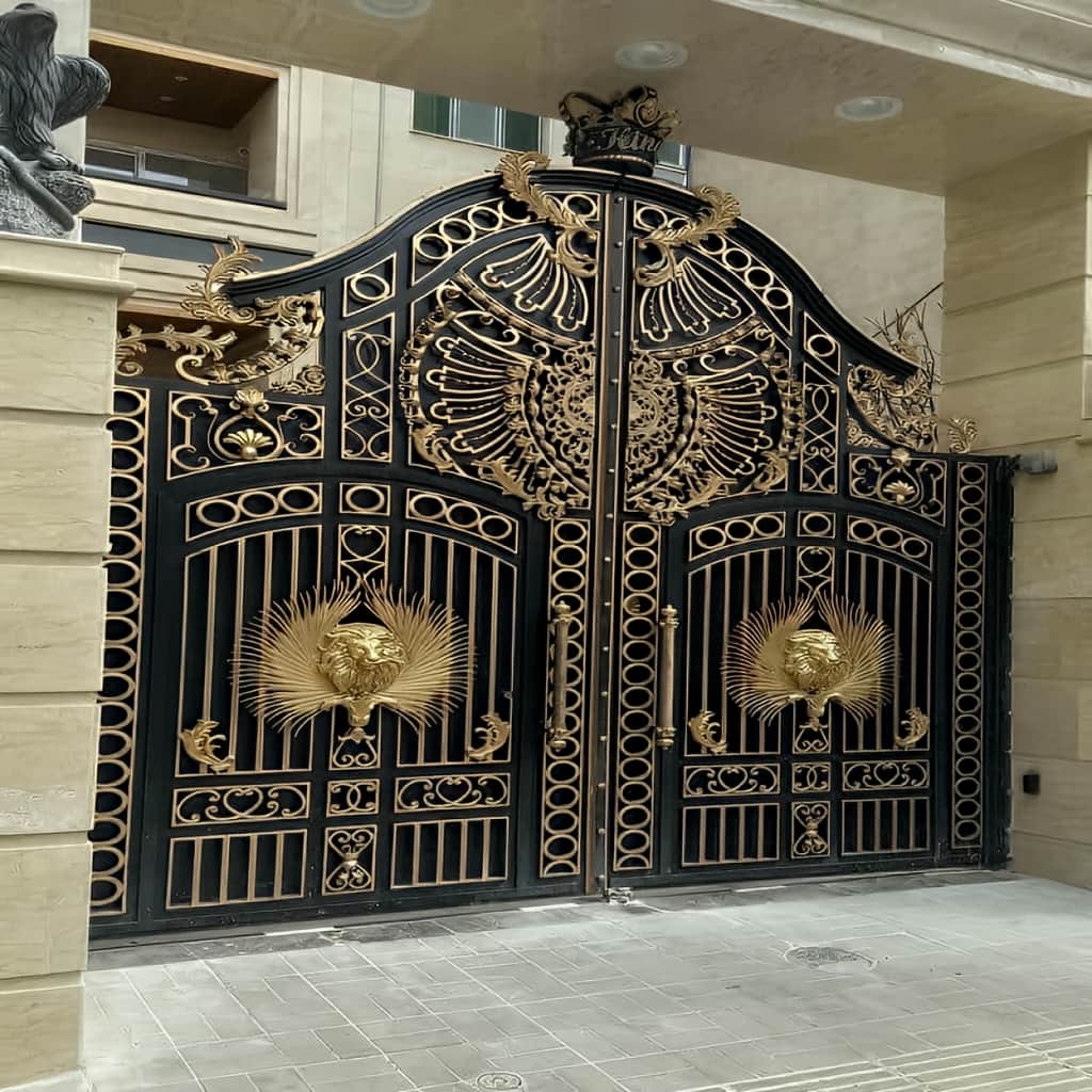 تولید درب ویلایی آهنی ضد زنگ با پنل پوشیده