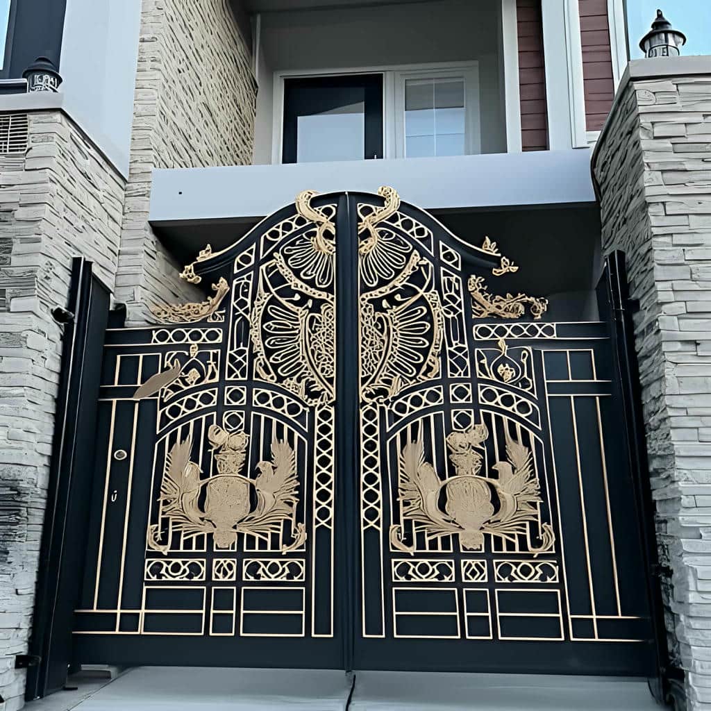 خرید درب آهنی حیاط طرح مدرن خرید درب آهنی حیاط طرح مدرن