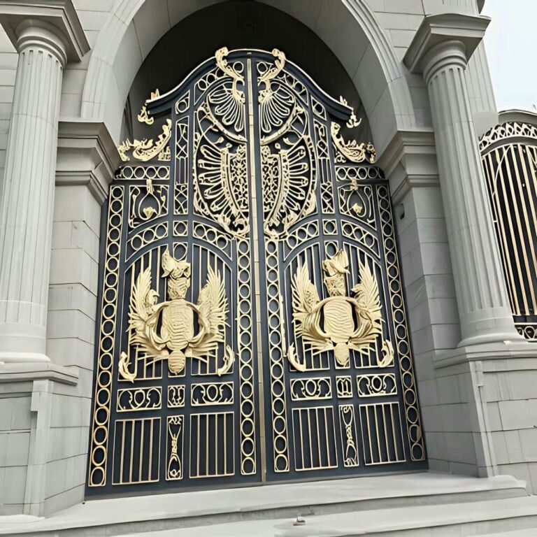 10 مدل درب پارکینگ برش لیزری طرح هندسی