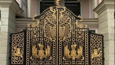 7 طرح درب حیاط نمای آجری