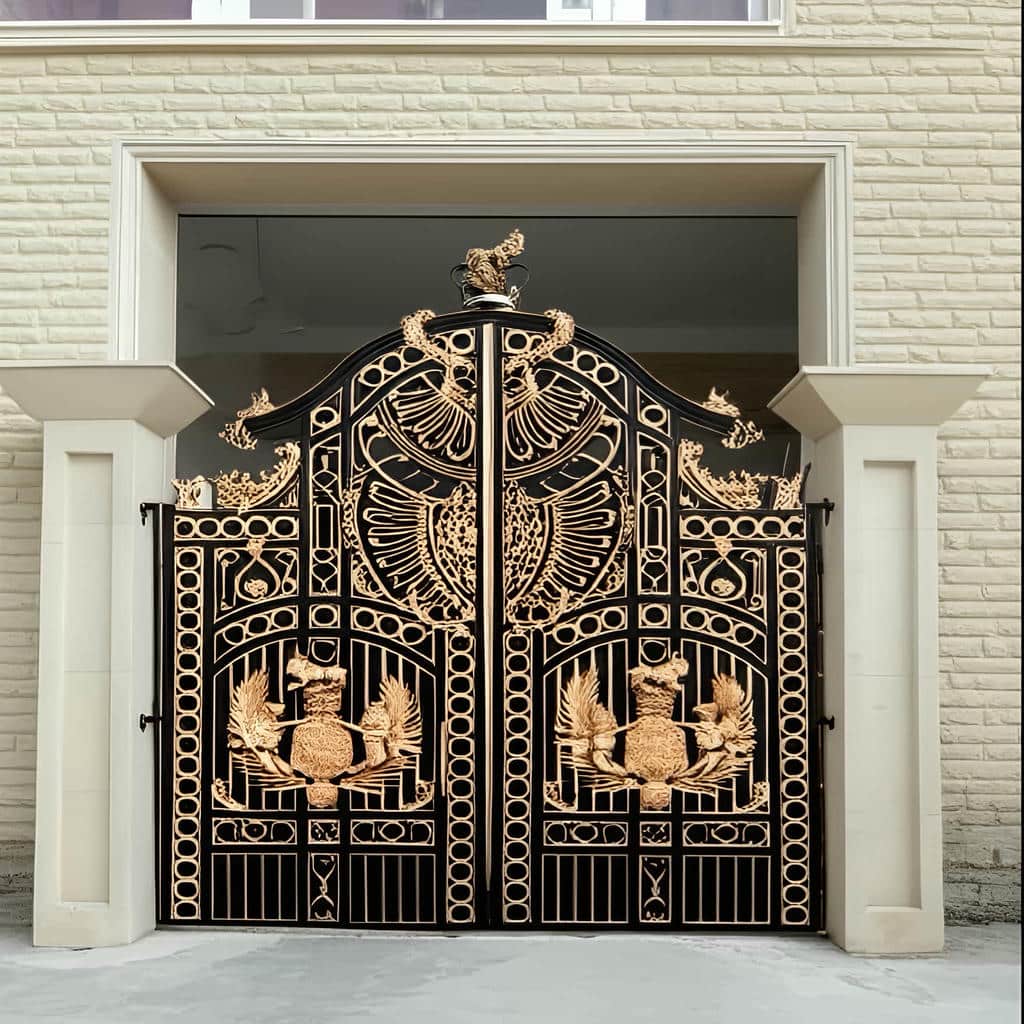 فروش درب حیاط ورودی جنوبی با رنگ کوره‌ای
