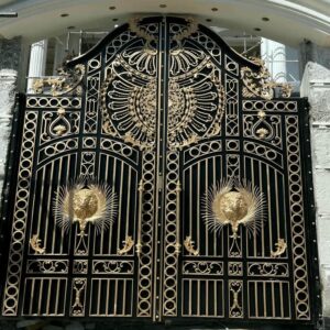 10 نمونه درب پارکینگ فلزی دو لنگه